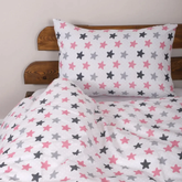 Pembe Yıldızlı 1.5 Kişilik Nevresim Takımı